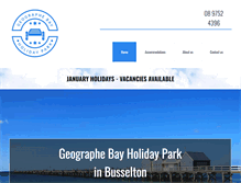 Tablet Screenshot of geographebayholidaypark.com.au